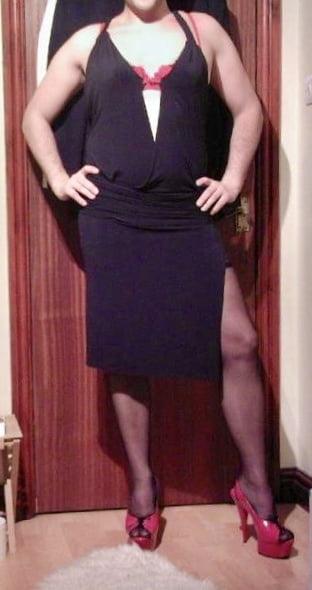 23P Long Black Dress