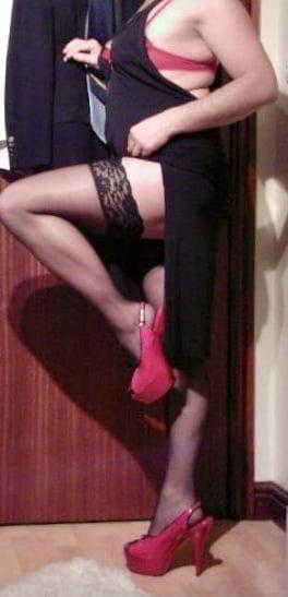 23P Long Black Dress