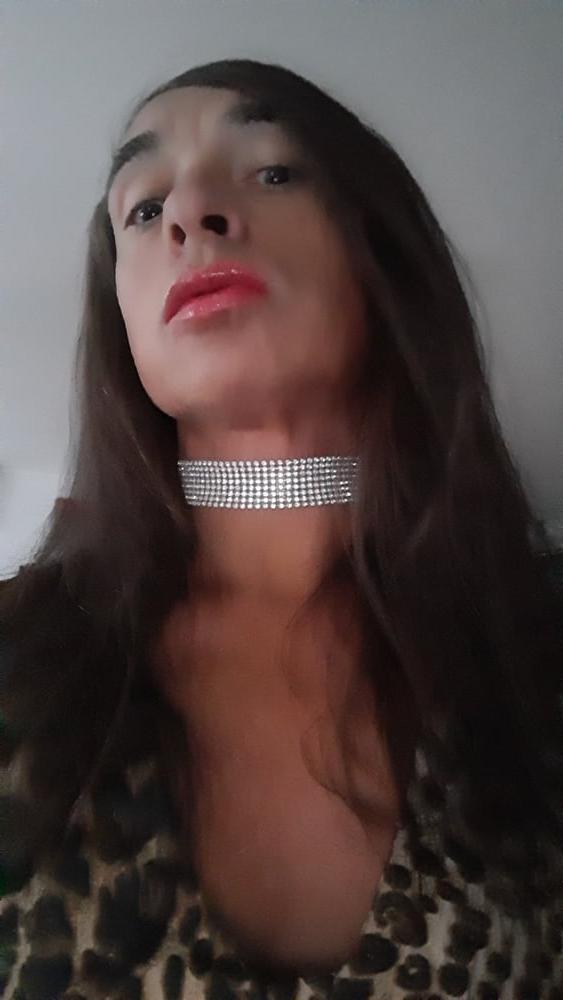 25P Sissy Tygra in leopard dress on 2019 octobre.