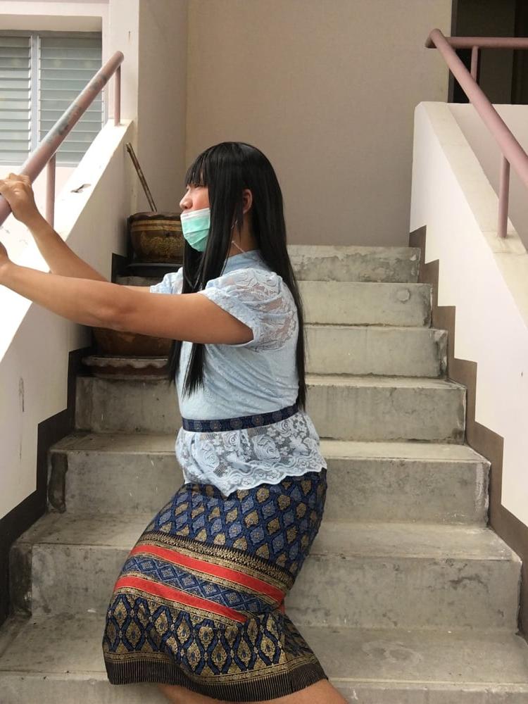 25P Dress Thai set  light blue