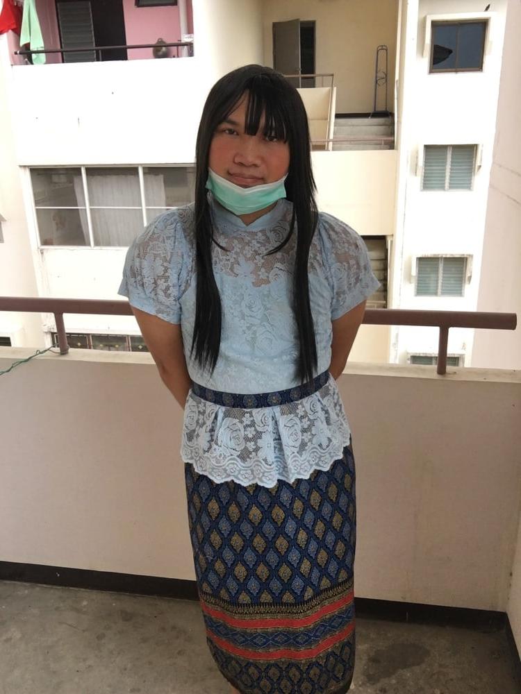 25P Dress Thai set  light blue