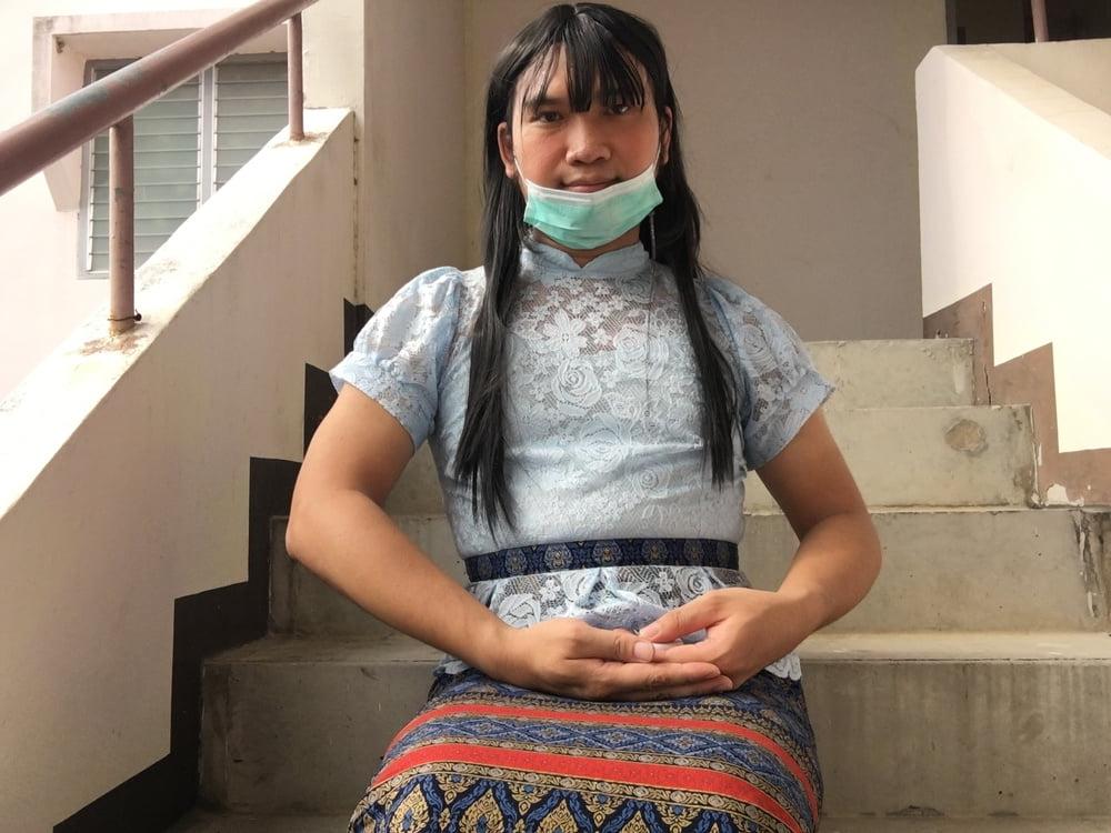25P Dress Thai set  light blue