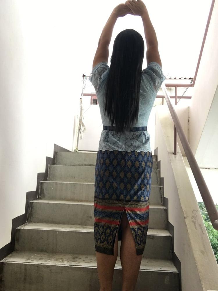 25P Dress Thai set  light blue