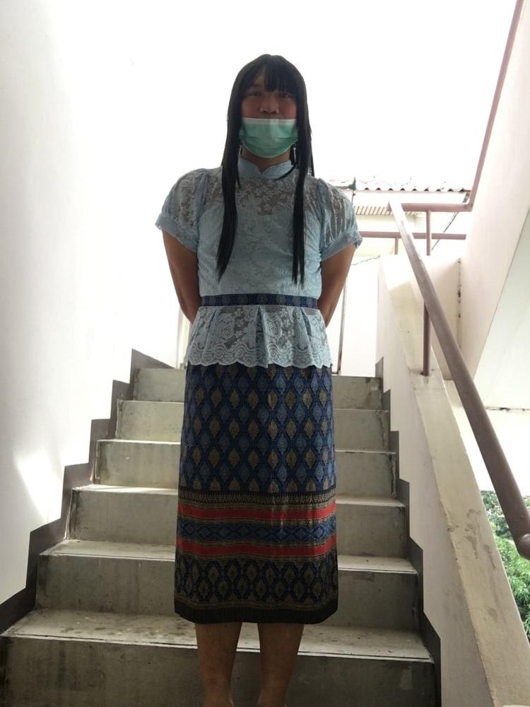 25P Dress Thai set  light blue