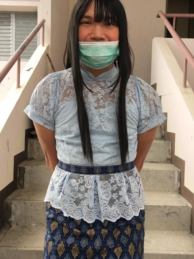 25P Dress Thai set  light blue