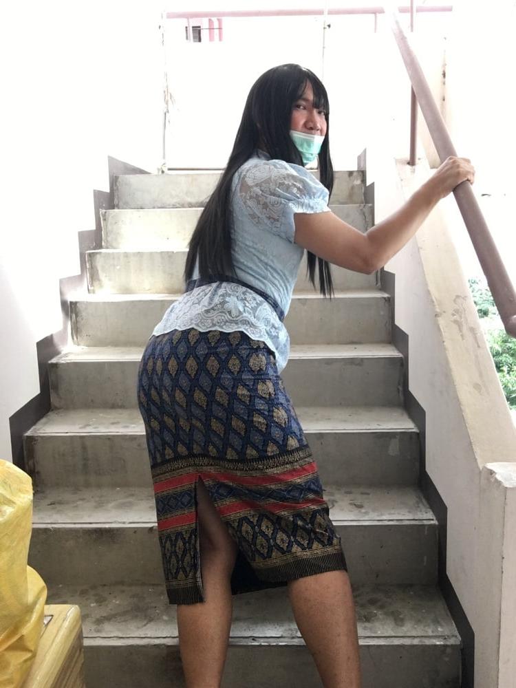 25P Dress Thai set  light blue