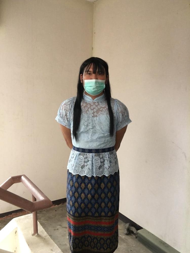 25P Dress Thai set  light blue