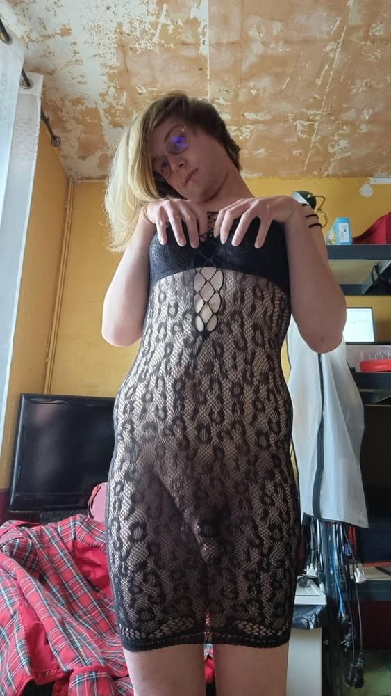 25P sexy leopard black dress