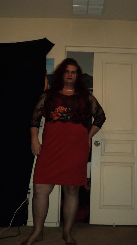 25P me in black 50s dress