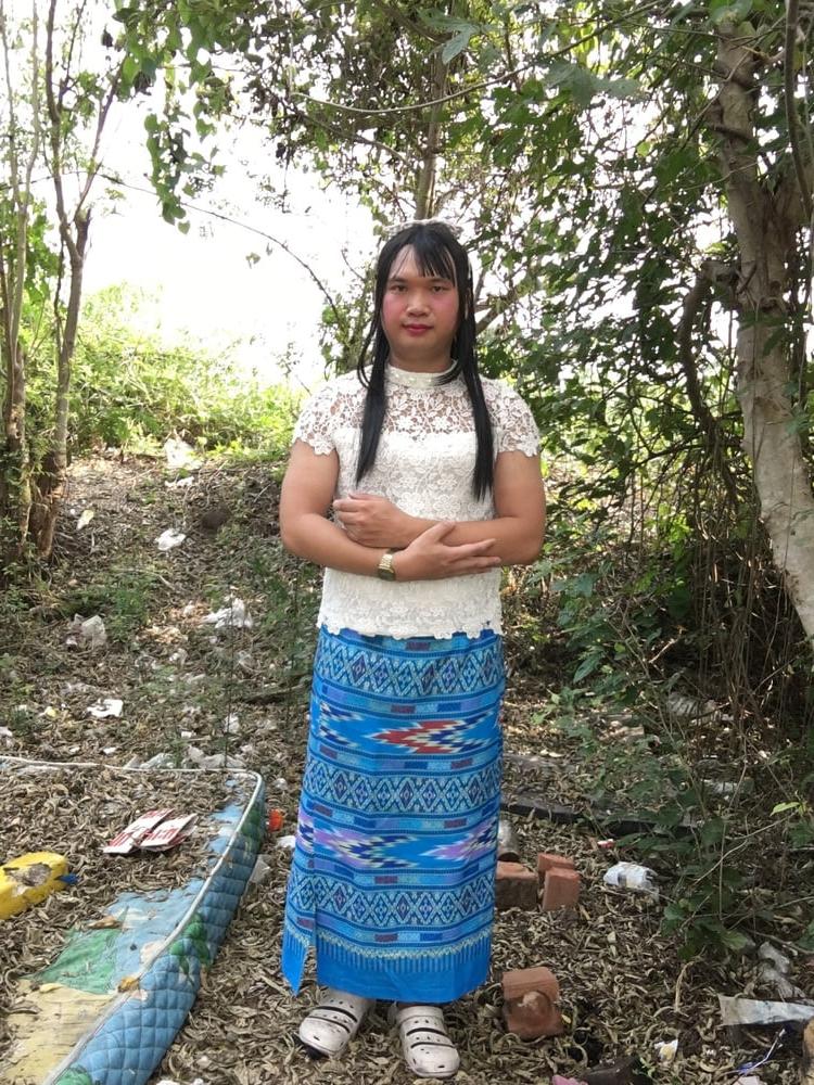 25P Thailand  blue dress set ladyboy