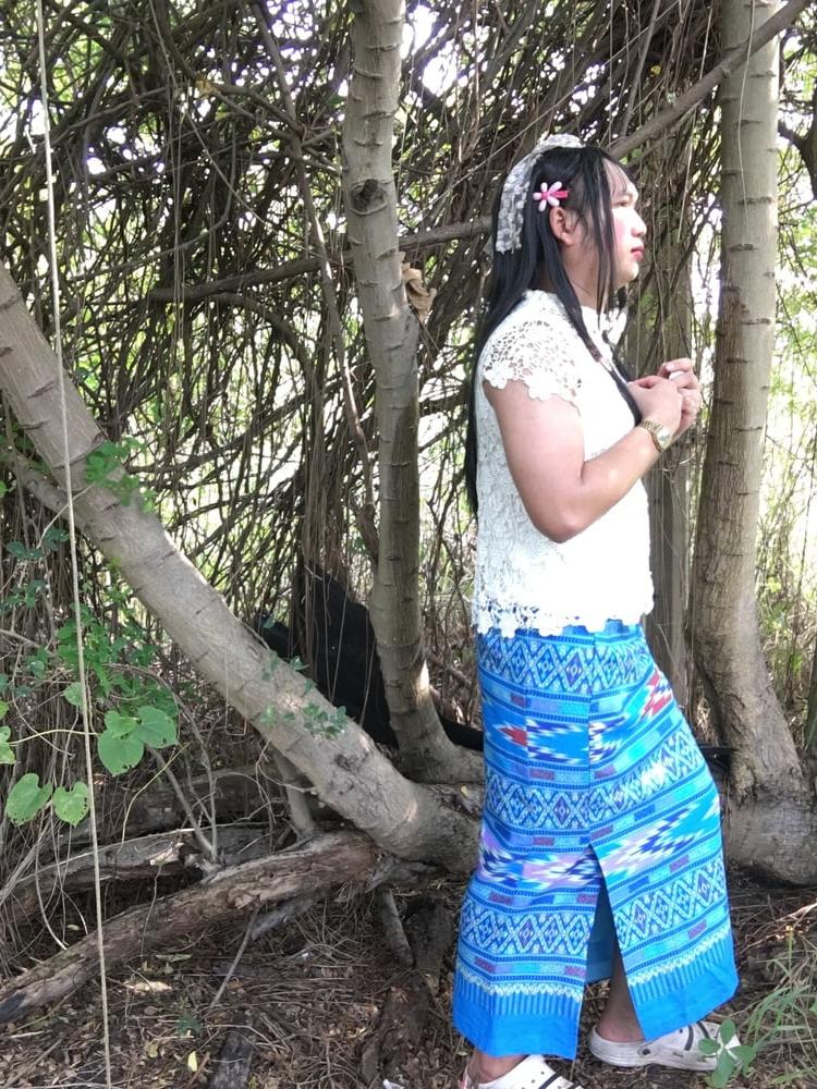 25P Thailand  blue dress set ladyboy