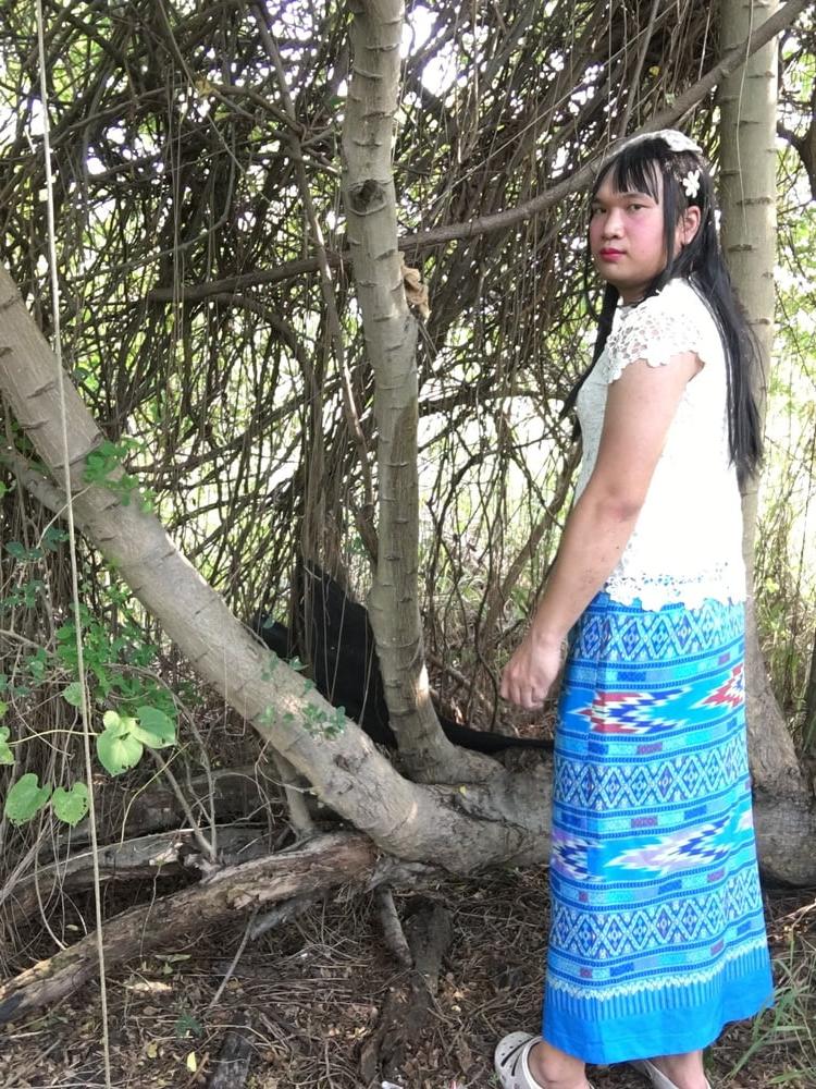 25P Thailand  blue dress set ladyboy