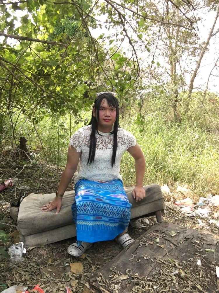 25P Thailand  blue dress set ladyboy