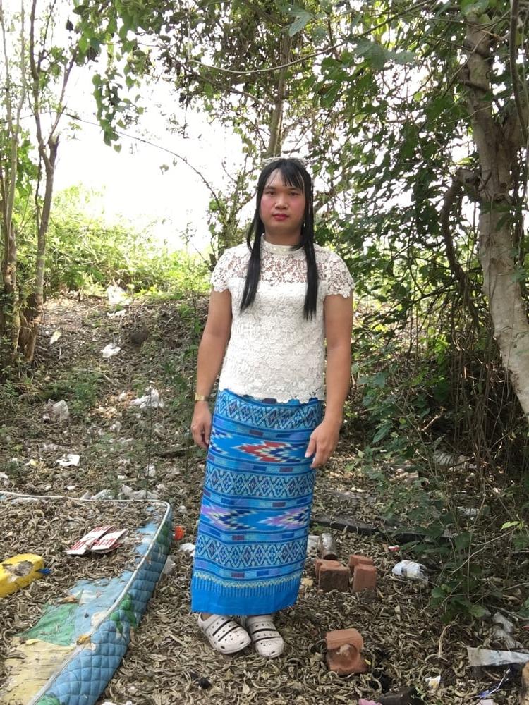25P Thailand  blue dress set ladyboy