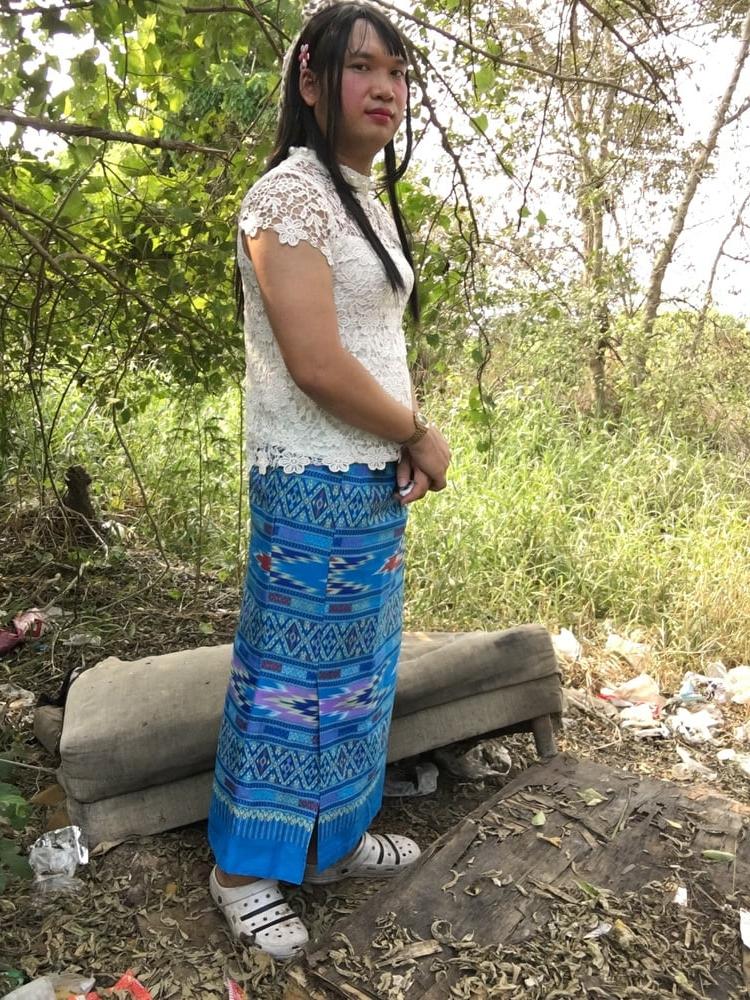 25P Thailand  blue dress set ladyboy