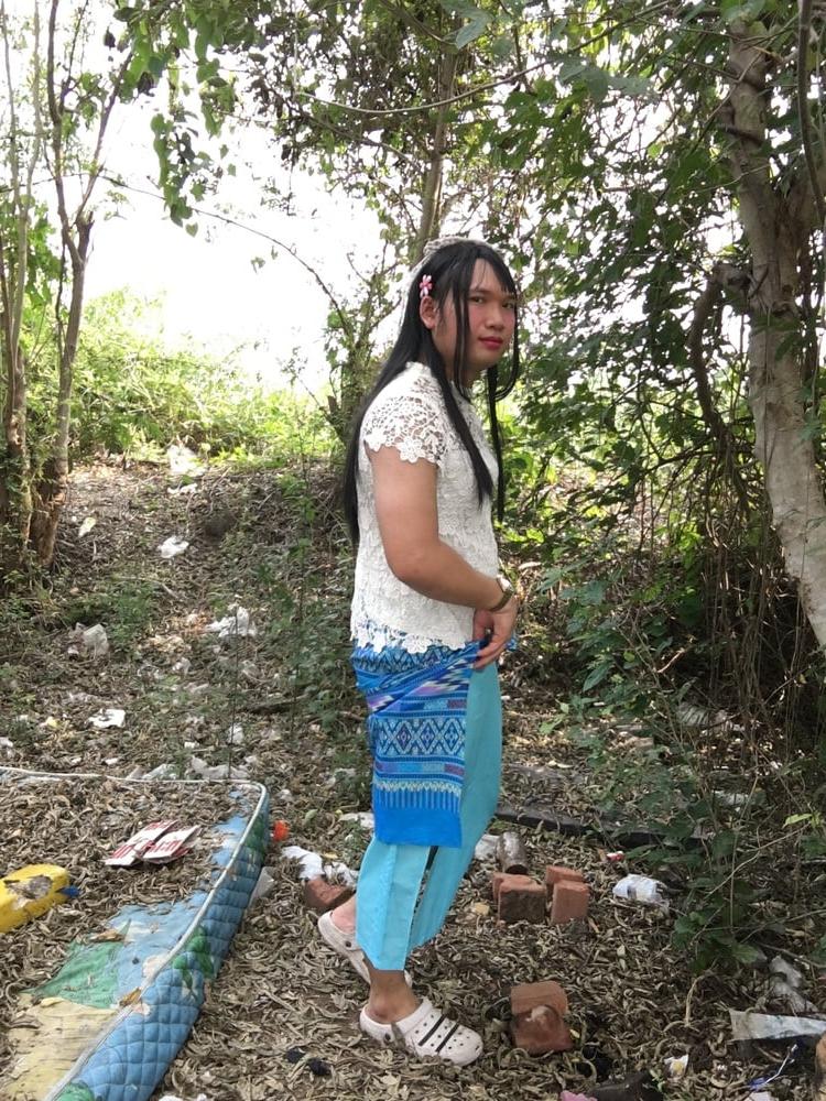 25P Thailand  blue dress set ladyboy