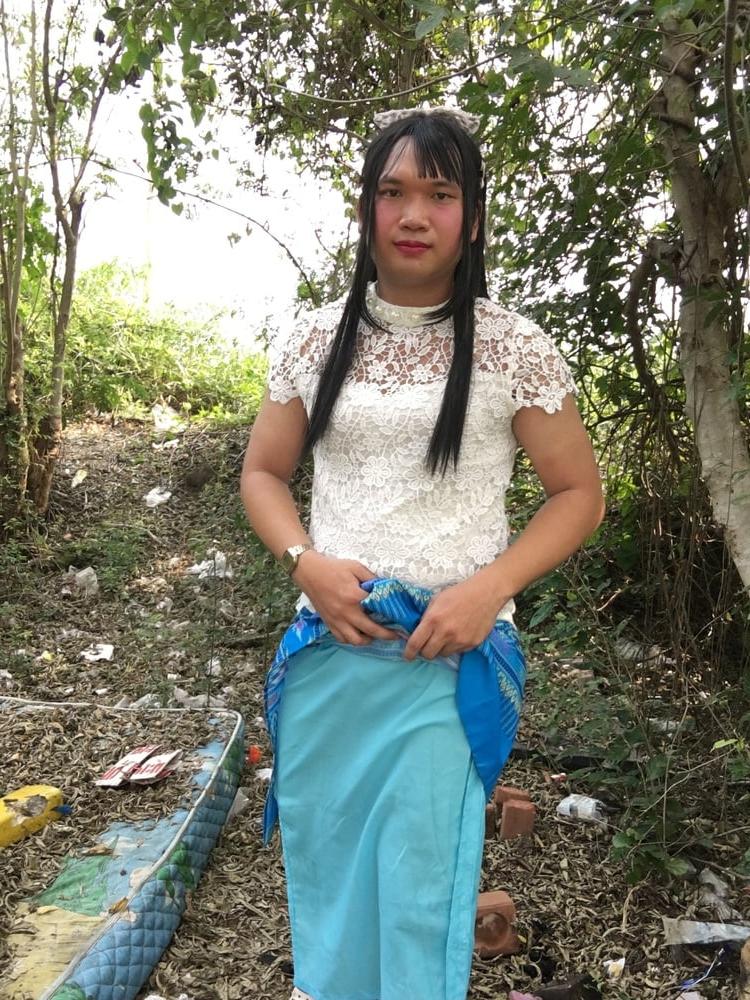 25P Thailand  blue dress set ladyboy