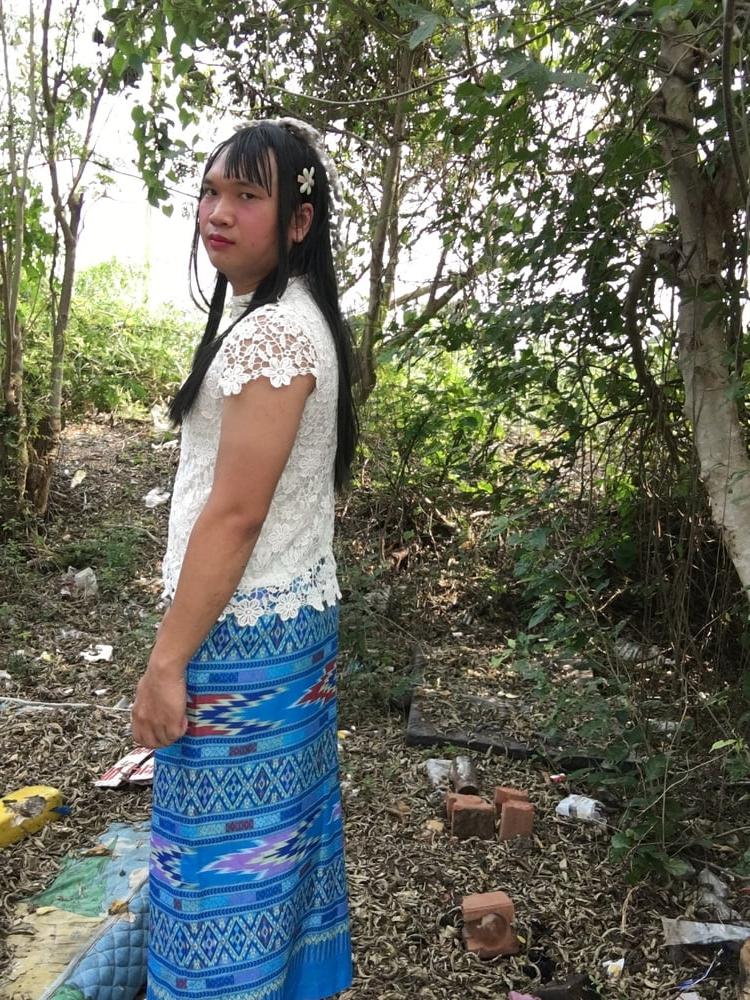 25P Thailand  blue dress set ladyboy