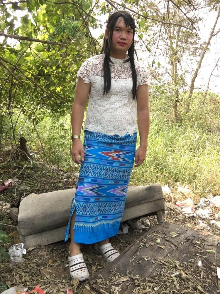 25P Thailand  blue dress set ladyboy