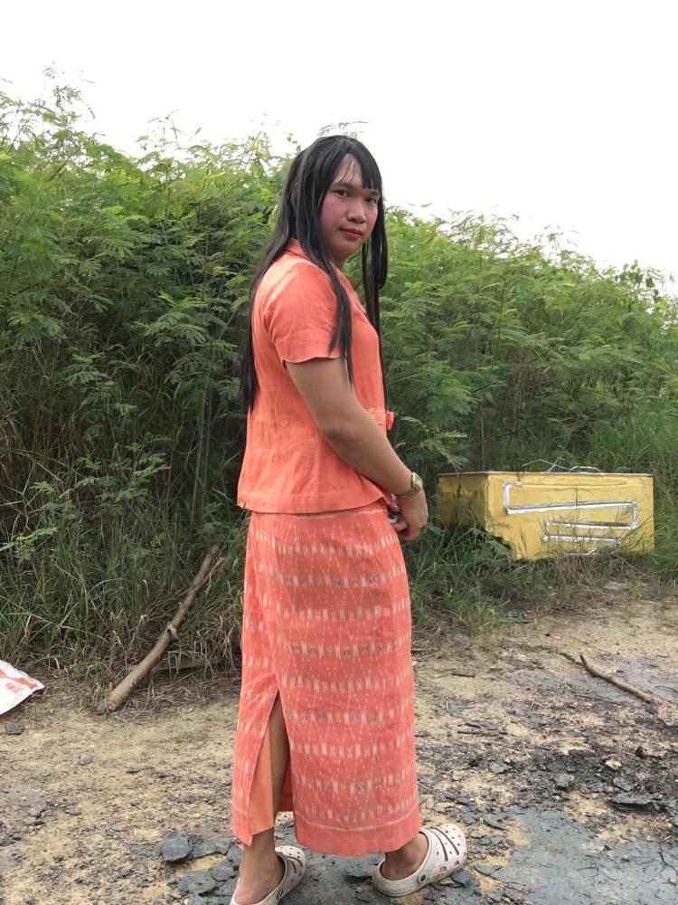 11P Thailand  Orange dress set ladyboy