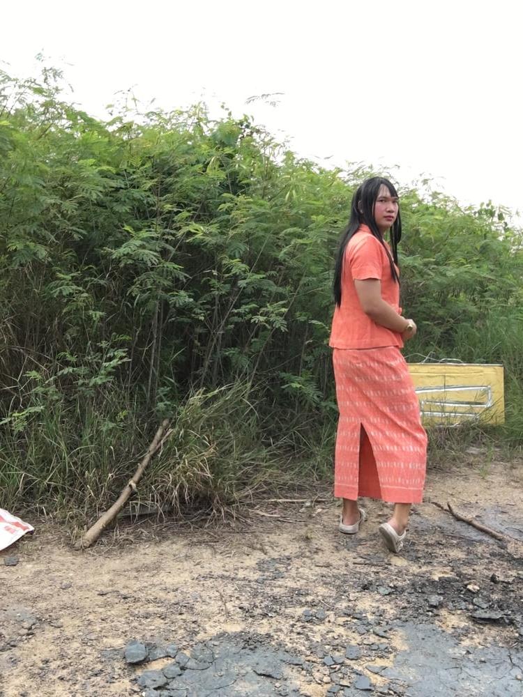 11P Thailand  Orange dress set ladyboy
