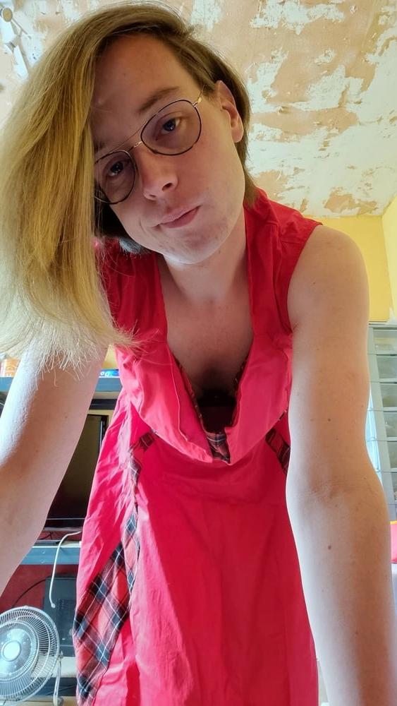 25P 50s style red dress