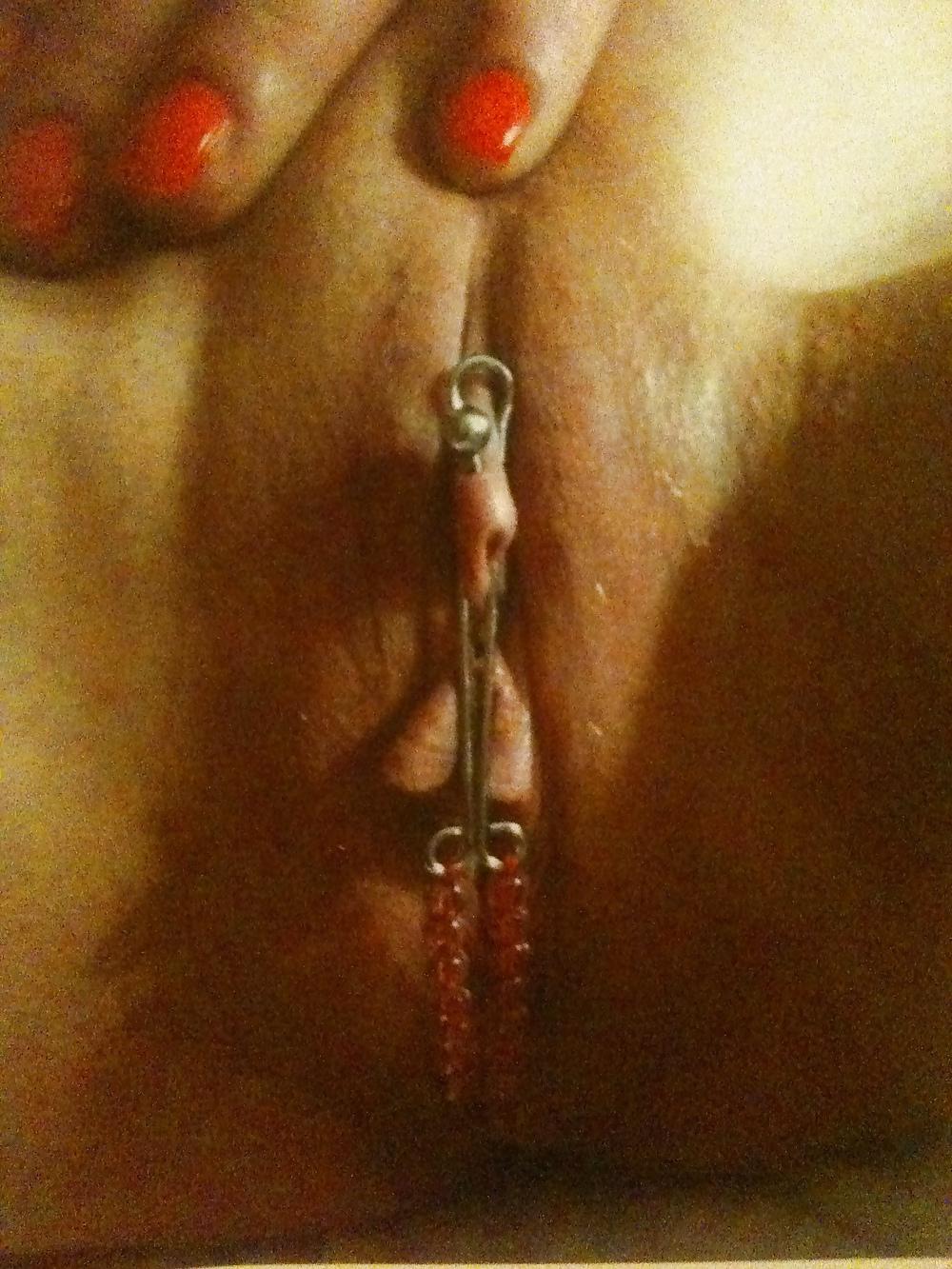 4P Clits lips and a little downblowse