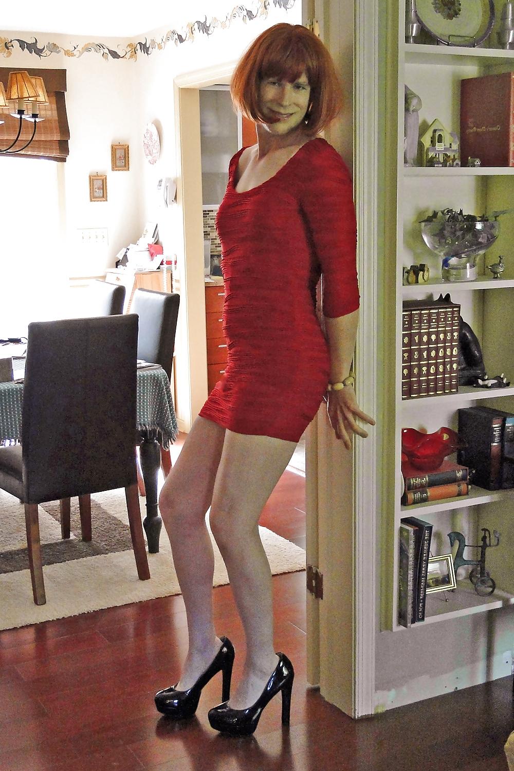 9P Red mini dress