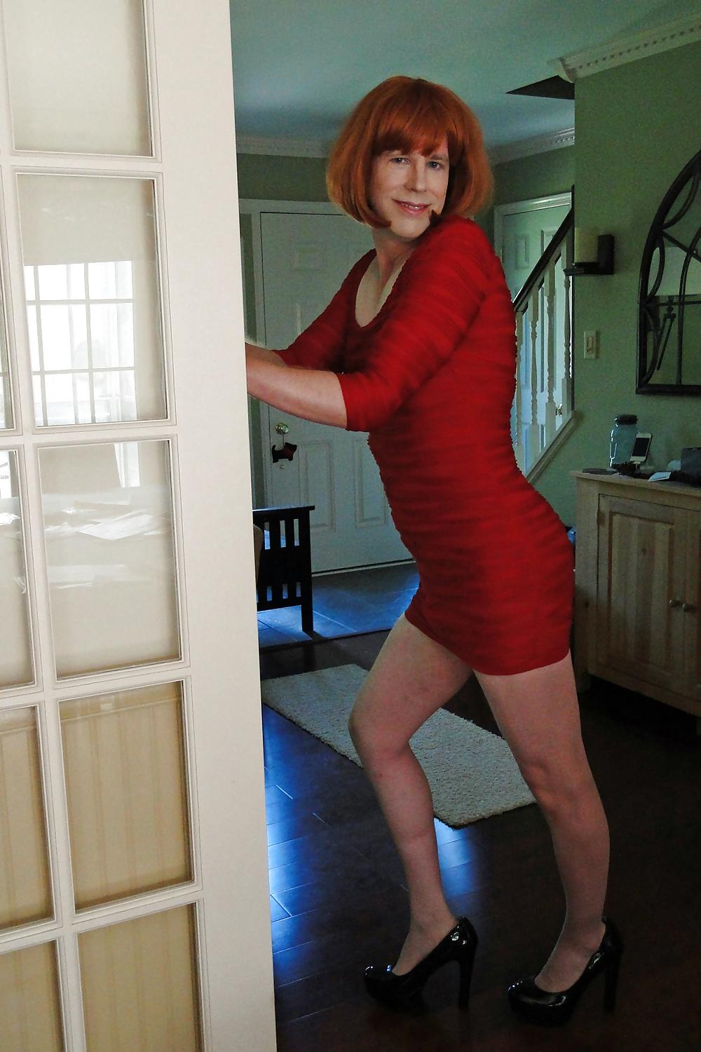 9P Red mini dress