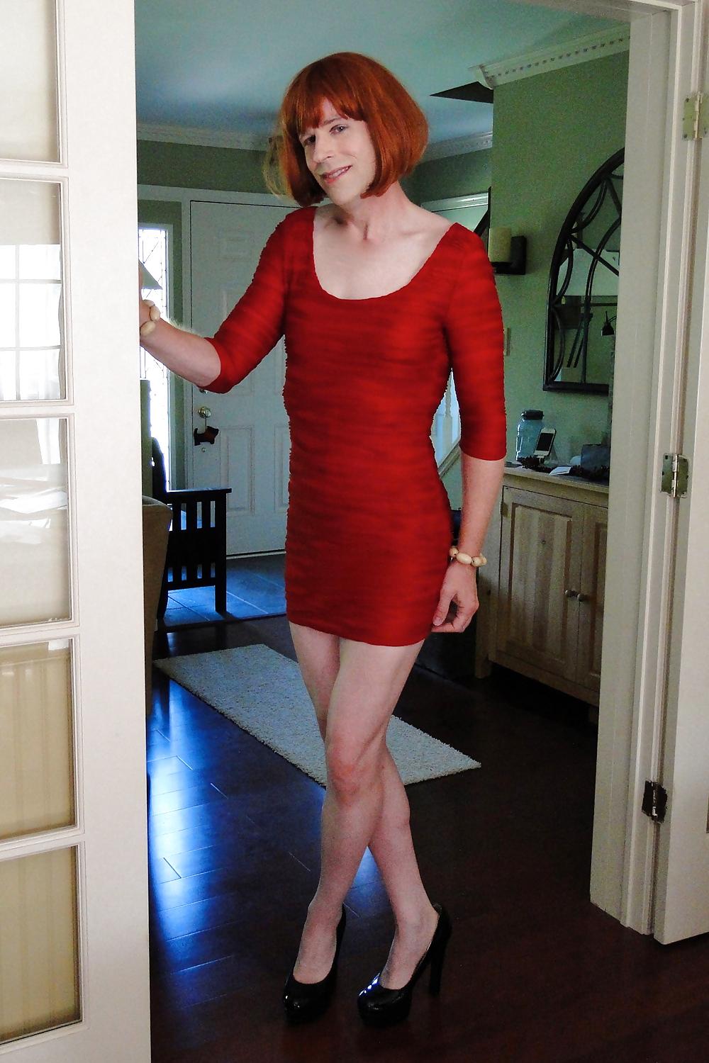 9P Red mini dress