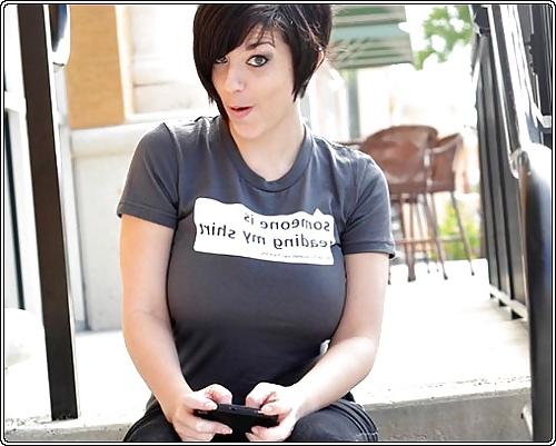 25P Busty Tits & Perfect Body - Ashley Pridgen, Snorg Tees Model