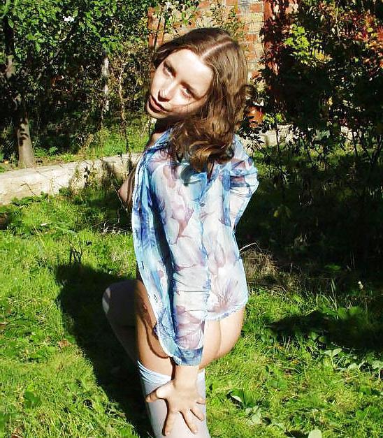 16P Stunning Teen in Blue Stockings