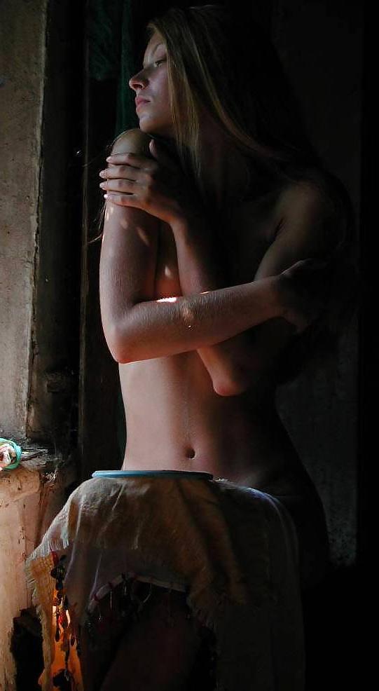 16P Blonde with hairy arms and body