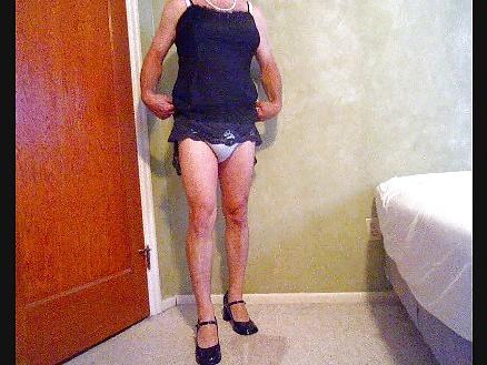 4P Black Cami, Blue Cotton Briefs and Short Black Slip