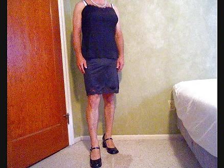 4P Black Cami, Blue Cotton Briefs and Short Black Slip