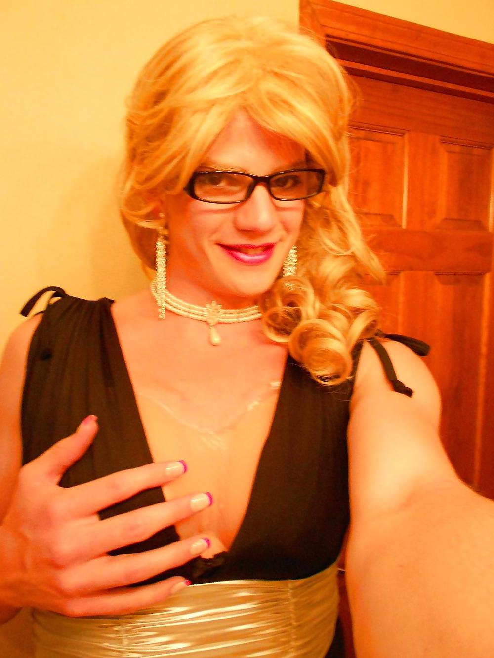 20P Black Slinky Dress Sissy Vanessa