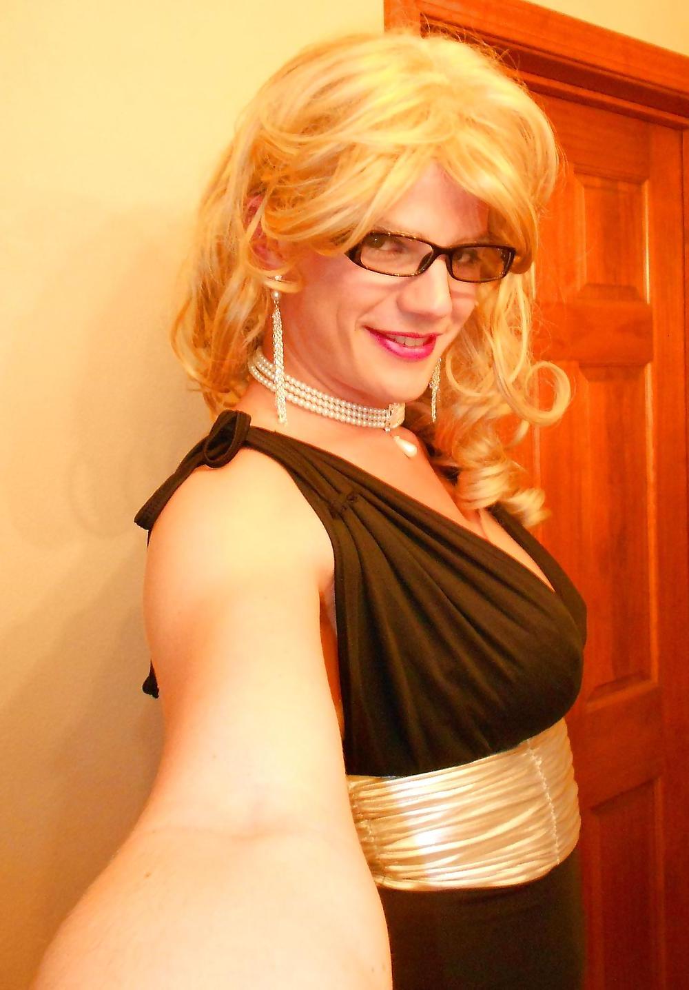 20P Black Slinky Dress Sissy Vanessa