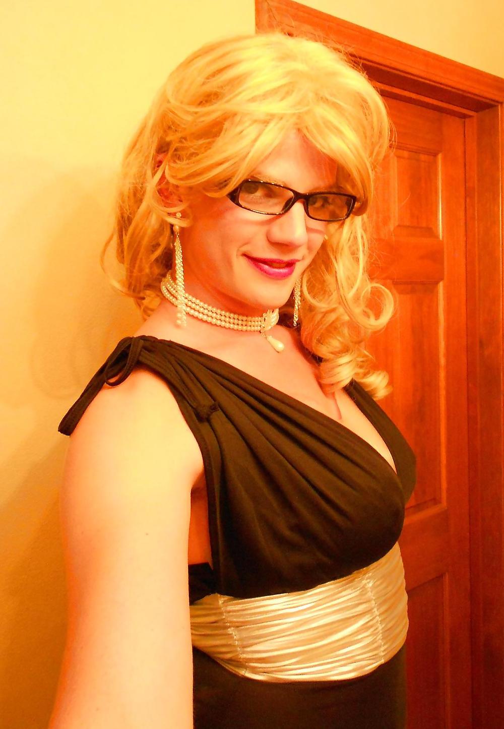 20P Black Slinky Dress Sissy Vanessa