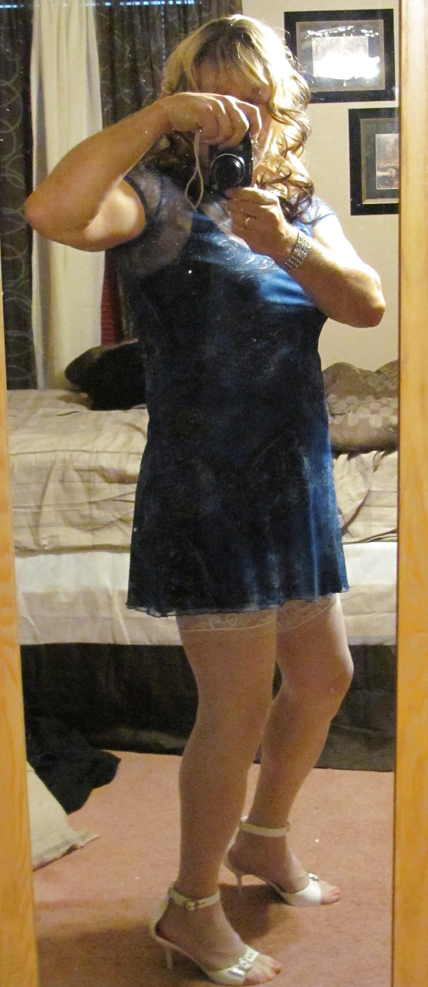 4P Pretty blue dress.