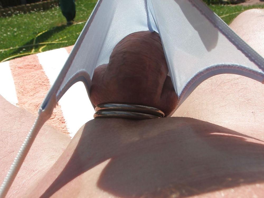 25P Outdoor tiny blue micro thong