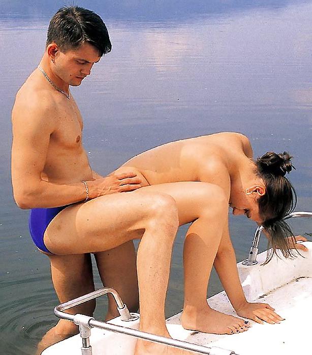 17P Brunette Monique doesn't mind taking her BF in her arse