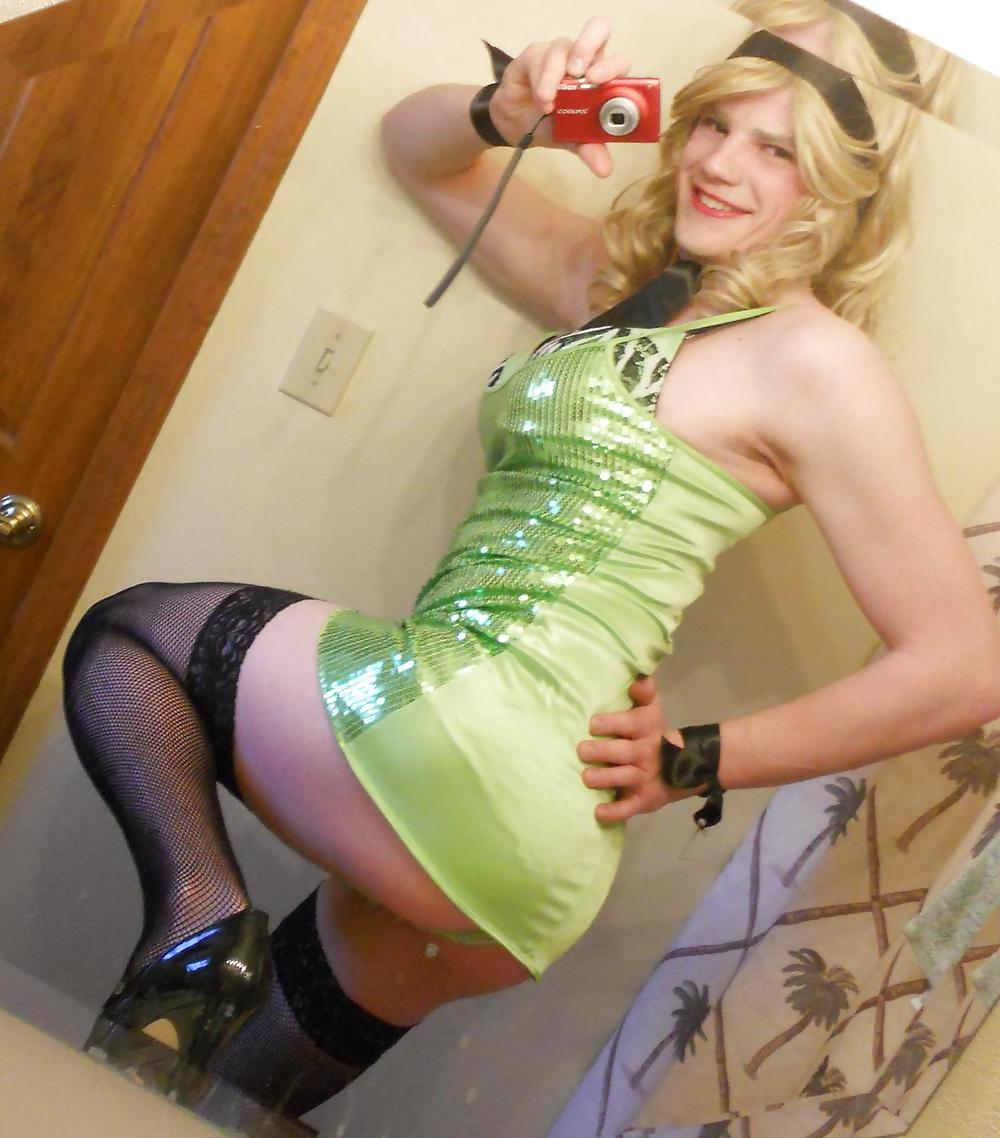 25P Green Sequin Dress Sissy Vanessa