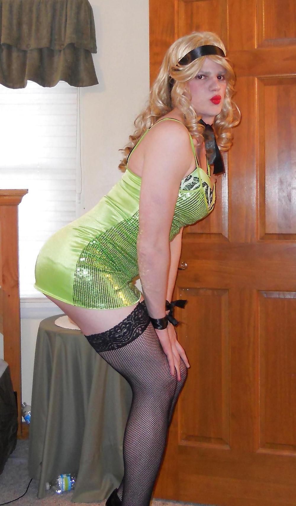 25P Green Sequin Dress Sissy Vanessa