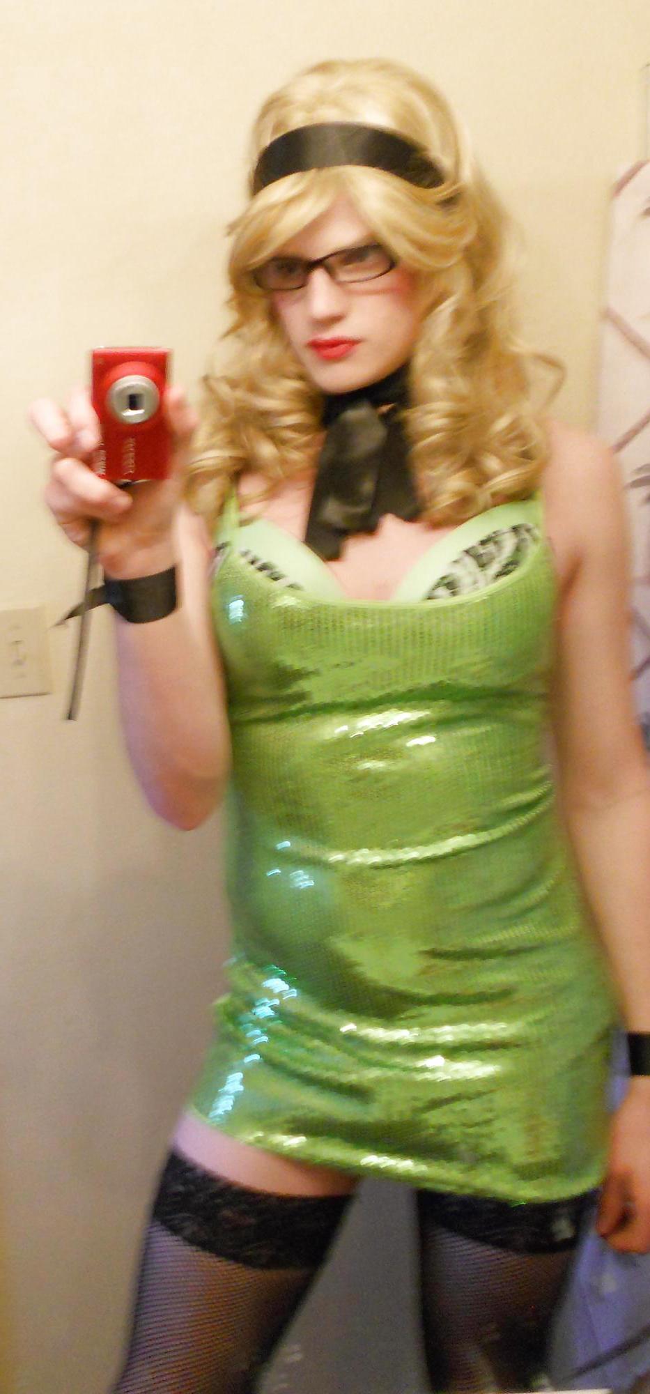 25P Green Sequin Dress Sissy Vanessa