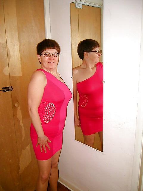 8P GILF Pink Dress and Pantyhose