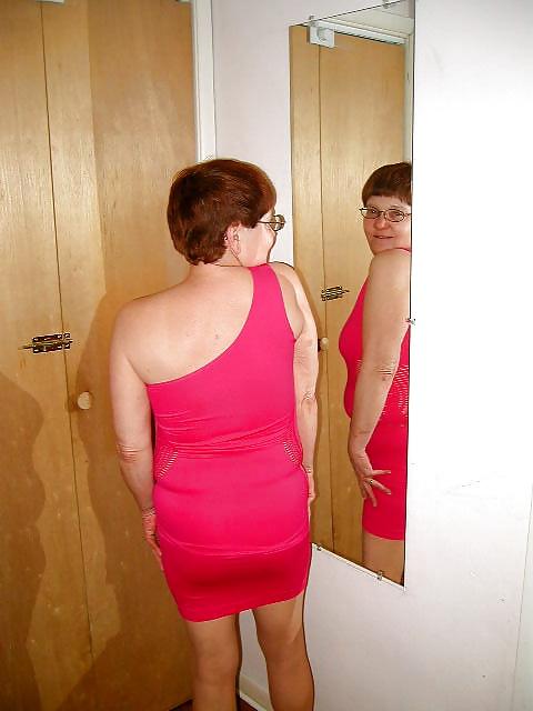 8P GILF Pink Dress and Pantyhose