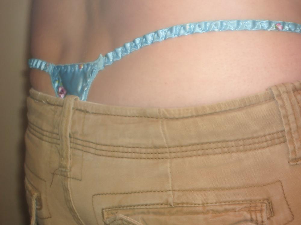 13P Blue and green floral satin thongs