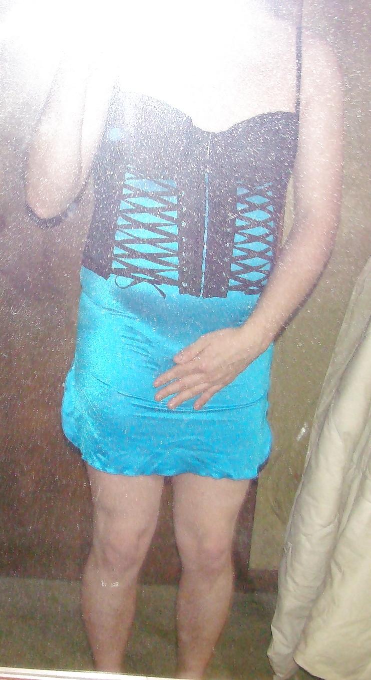 15P Black Top & Blue Skirt