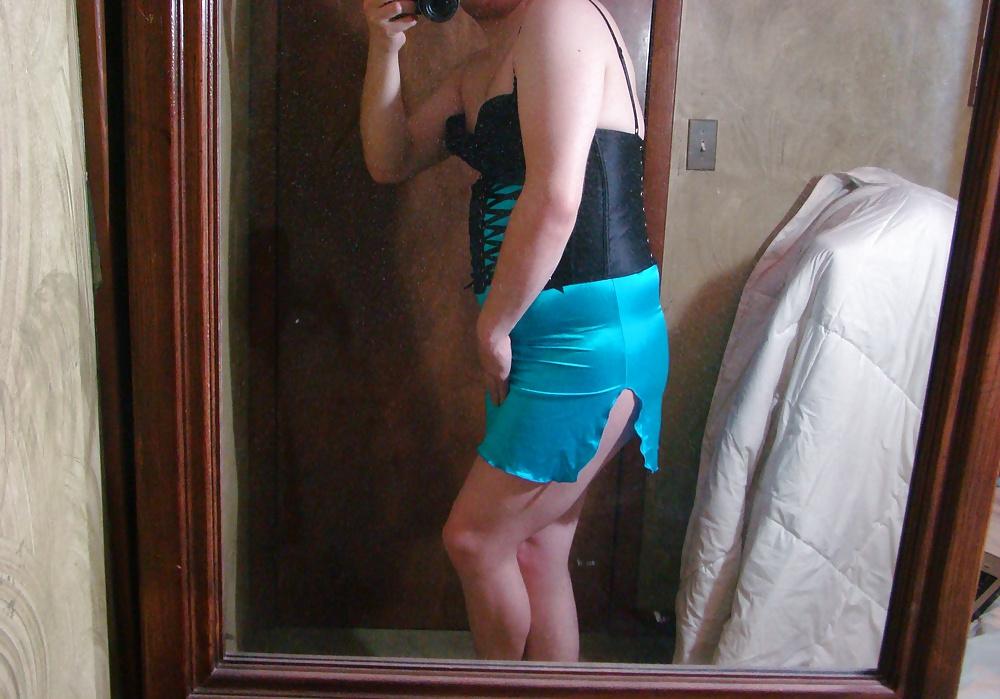 15P Black Top & Blue Skirt
