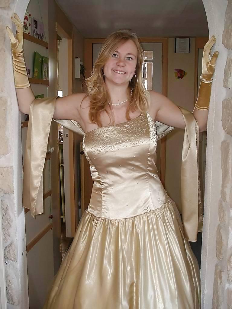 18P Prom Dress & Gloves